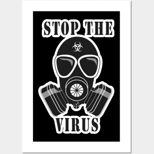 stop the virus mask Posters and Art